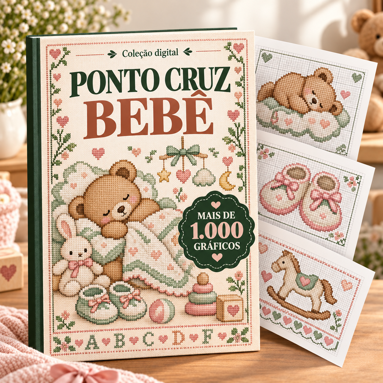 Capa ilustrativa da coleção Bebê em Ponto Cruz
